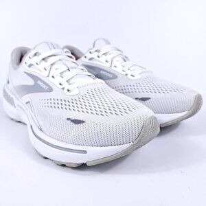 Brooks Adrenaline GTS 23 Womens 9.5 Stability Support Running Shoes White Gray